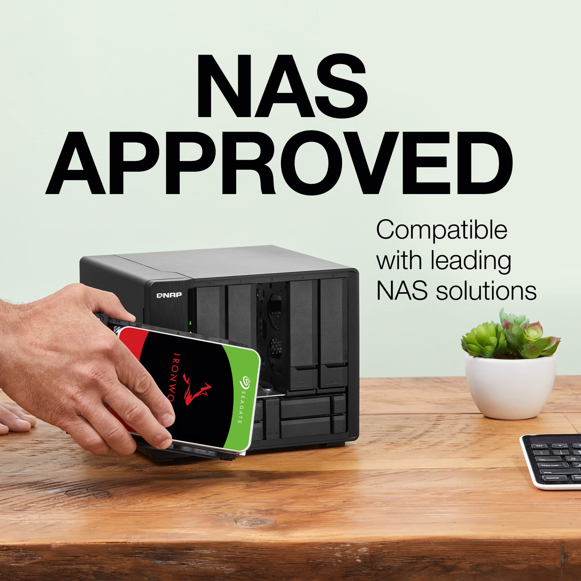 Seagate IronWolf, NAS interne Festplatte 1 TB HDD, 3.5 Zoll