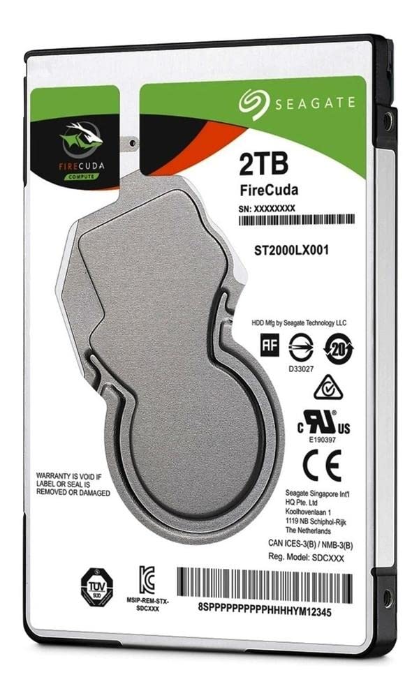 Seagate 2.5-Inch 2 TB FireCuda Internal SSHD Hard Drive for PC/PS4 - Silver
