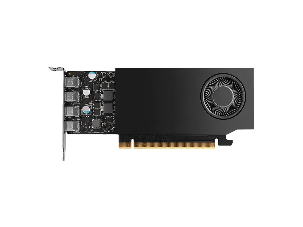 PNY Nvidia RTX A400 4GB GDDR6 Professional Graphics Card, VCNRTXA400-SB, Single Slot, Low Profile, 768 CUDA Cores, PCI Express 4.0, 4x Mini DisplayPort 1.4a, 50W - Plain Box