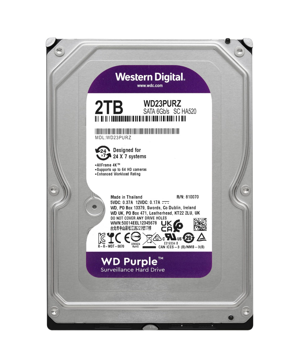 WD Purple Surveillance 3.5" Internal Hard Drive