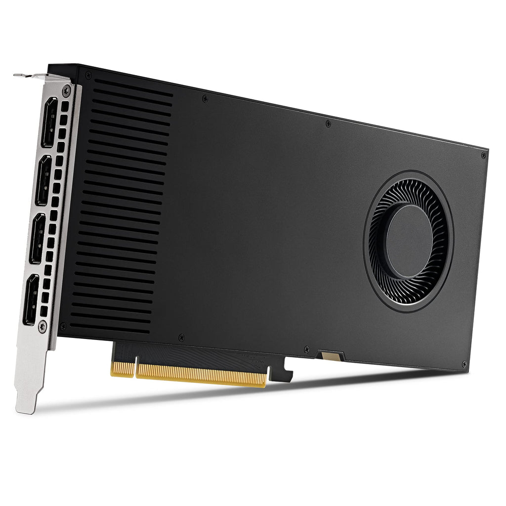 PNY NVIDIA RTX A4000 Professional Graphic Card 16GB GDDR6 PCI Express 4.0 x16, Dual Slot, 4x DisplayPort, 8K Support, Ultra-quiet active fan