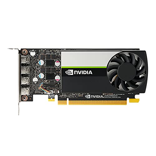 PNY NVIDIA T1000 8 GB Professional Graphic Card 8GB GDDR6 PCI Express 3.0 x16, Single Slot, 4x Mini-DisplayPort, 8K Support, Ultra-quiet active fan (VCNT1000-8GB-PB)