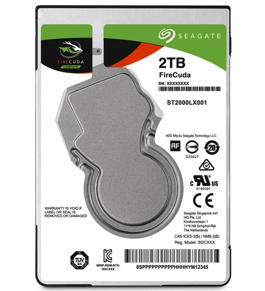 Seagate 2.5-Inch 2 TB FireCuda Internal SSHD Hard Drive for PC/PS4 - Silver