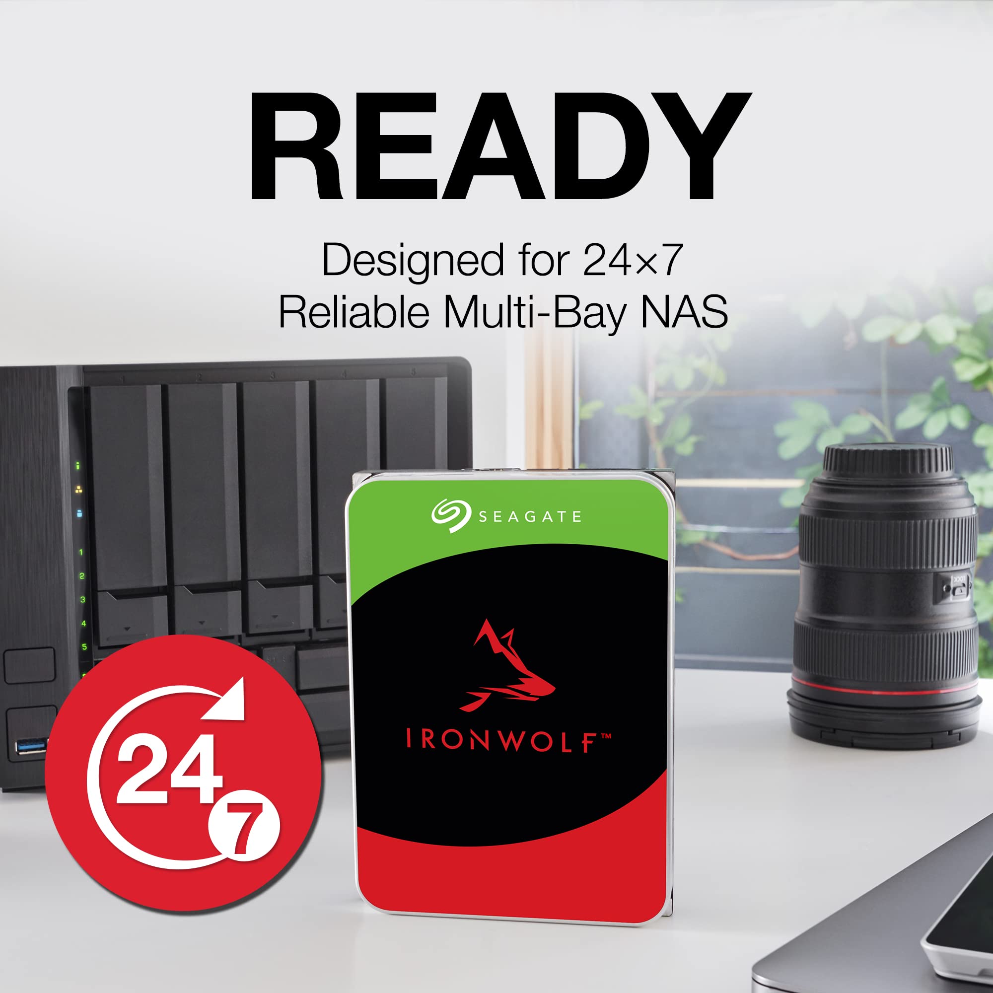 Seagate IronWolf, NAS interne Festplatte 1 TB HDD, 3.5 Zoll