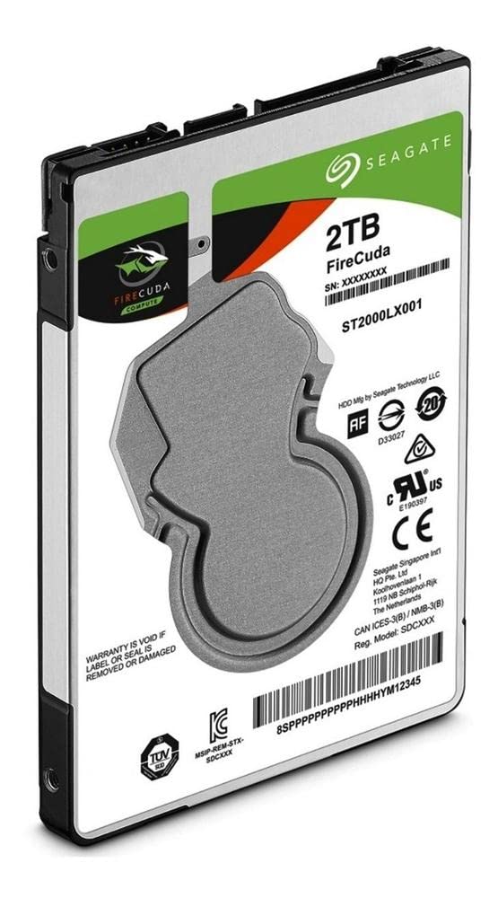 Seagate 2.5-Inch 2 TB FireCuda Internal SSHD Hard Drive for PC/PS4 - Silver
